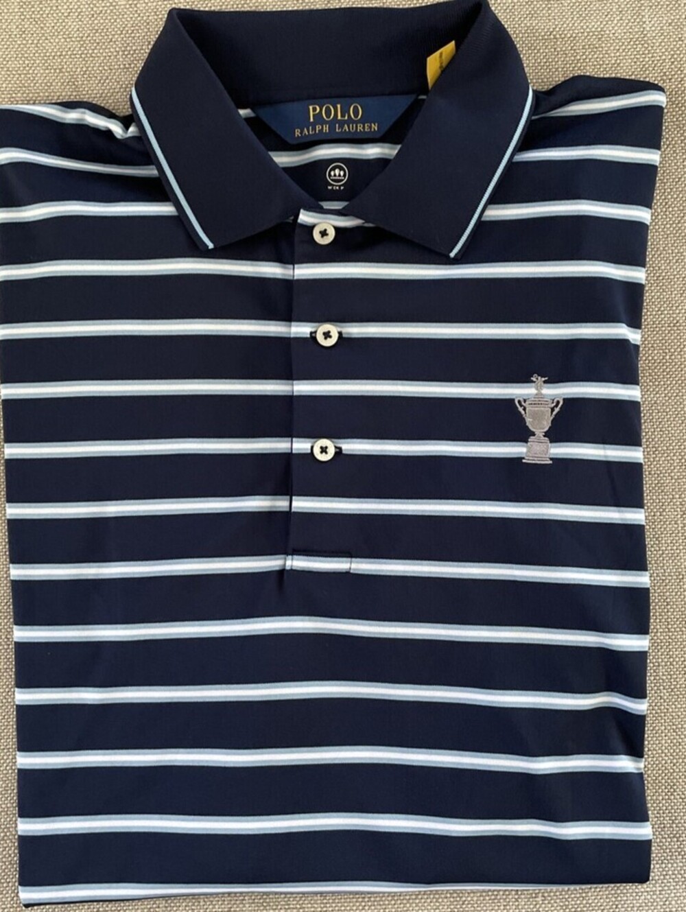 Ralph Lauren US Open 121ST Torrey Pines Striped Polo Shirt M